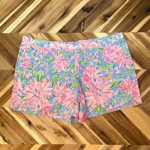 Lilly Pulitzer Ocean View Short Blue Peri Sunrise  Bay Sz L EUC